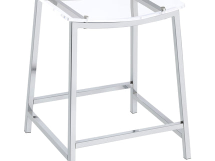 Staten - Backless Counter Stool (Set of 2) - Chrome