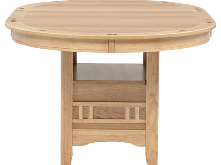 Davis - 5 Piece Oval Extension Leaf Dining Set With Pedestal Base - Light Oak
