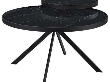 Shayne - Round Top Coffee Table With 2 Tier Design