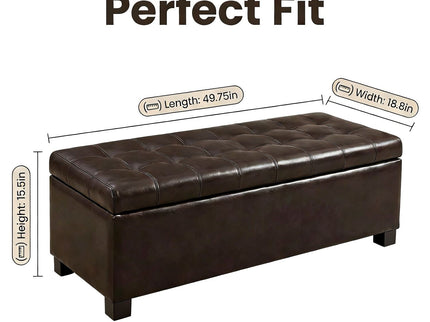 Elegant Tufted Storage Ottoman Bench
