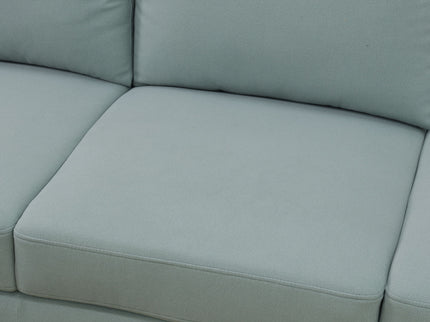 L - Shaped Sectional Sofa With Left Chaise & Ottoman - Pale Green