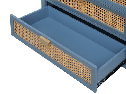 3 Drawer Cabinet, Natural Rattan, American Furniture