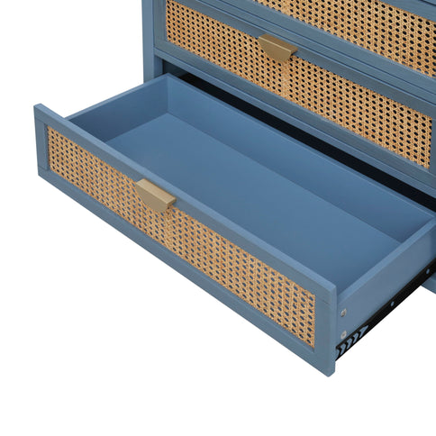 3 Drawer Cabinet, Natural Rattan, American Furniture