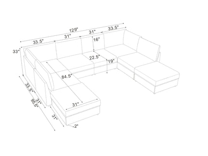 Modular Sectional With Custom Configuration