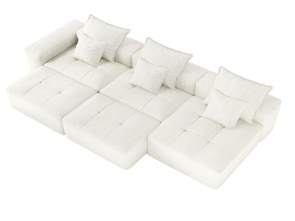 Modern Oversized Diy Combination Modular Sectional Sofa With Pillows
