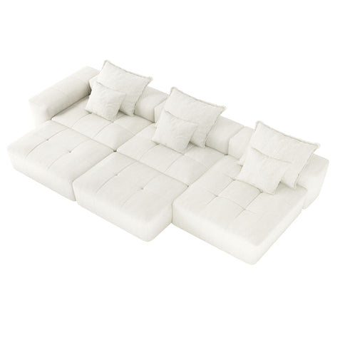 Modern Oversized Diy Combination Modular Sectional Sofa With Pillows