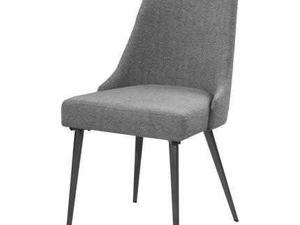 Side Chairs Upholstered With Tapered Legs (Set of 2) - Gray