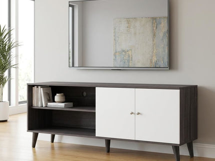 Amidon - TV Stand, With 2 Storage Shelves And 1 Cabinet