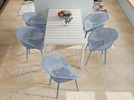 4 Pack Lounge Chair Set With Long Table