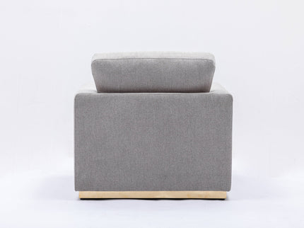 Valin - Linen Chair For Living Room - Gray