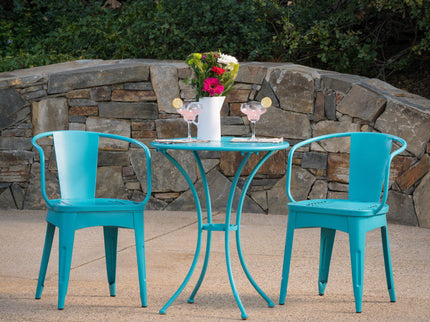 Lourdes - 3 Piece Metal Set - Teal