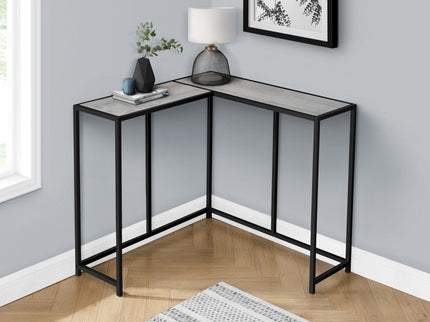 Corner Accent Console Table For Entryway, Unique L-Shaped Design