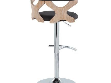 Gardenia - Contemporary Adjustable Barstool With Swivel / Rounded T Footrest (Set of 2)