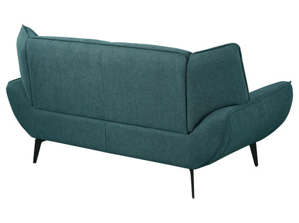 Logan - Flared Arm Loveseat Lounge Sofa - Teal Blue