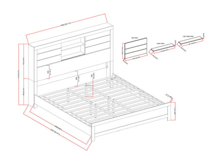 Soluto - Bed With Bookcase Headboard