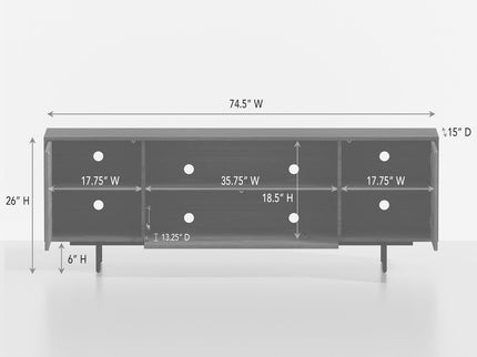 Adeline - 3 Door TV Console