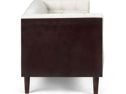 Contemporary Mid-Century Charm 3 Seater Sofa With Button Tufted Waffle Stitching
