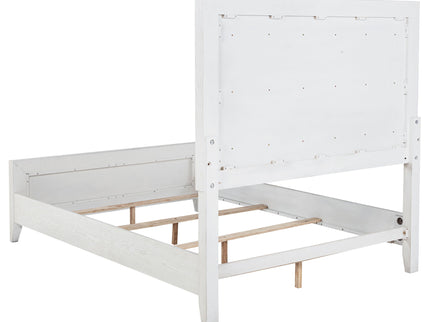 Inverness - Queen Upholstered Panel Bed With Padded Headboard Frame - White