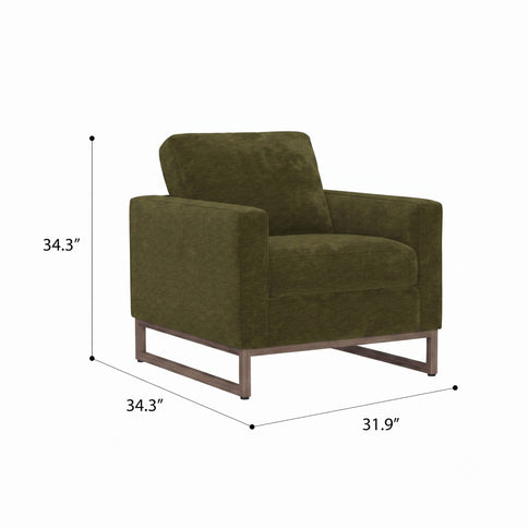 Accent Chair With Track Arm Design