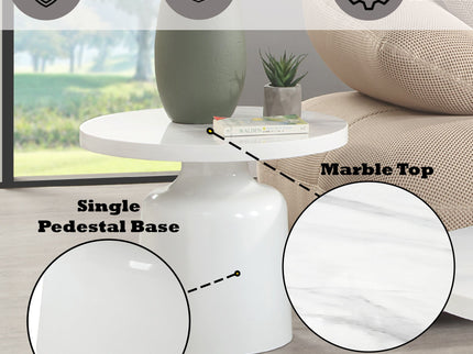 Zaid - Engineering Marble High Gloss Table