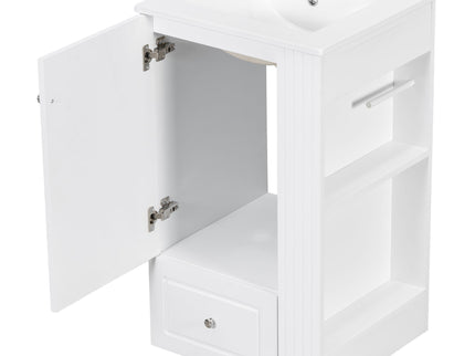 Modern Freestanding Bathroom Vanity With Sink, Soft-Close Drawer, Towel Bar