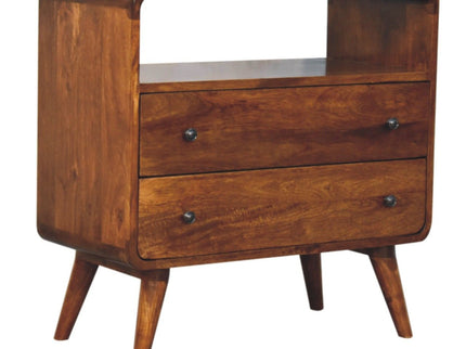 Curved Charm Console - Brown