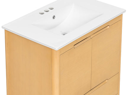 Softened Modern Bathroom Vanity With Sink