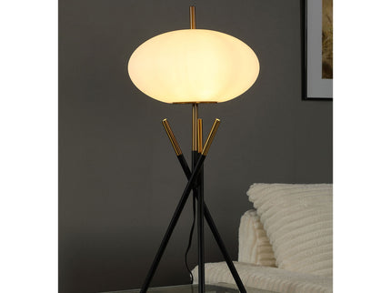 Clarendon - Orb Shade Tripod Table Lamp Desk & Bedside Lamp - Black