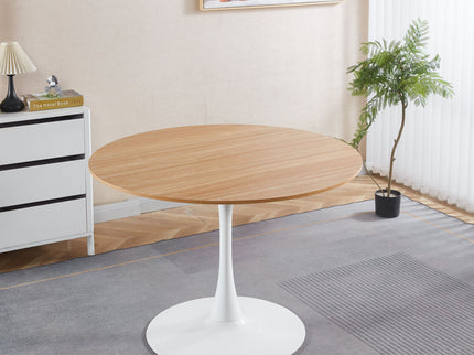 Mid-Century Tulip Dining Table With Round Top