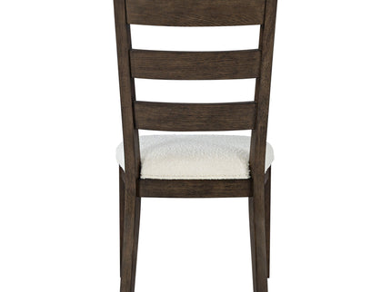 Upholstered Dining Chair With Ladder Back Design (Set of 2)