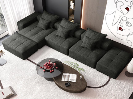 Modern Oversized Diy Combination, Modular Sectional Sofa With Pillows