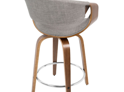 Curvini - Mid Century Modern Counter Stool (Set of 2)