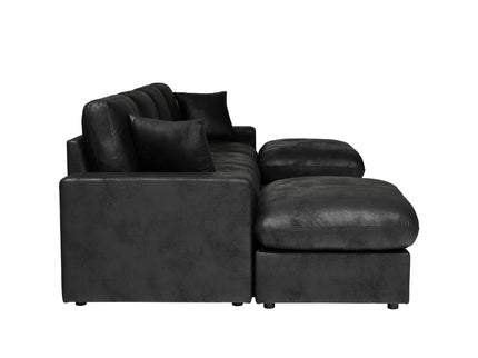 Sectional With 2 Ottomans