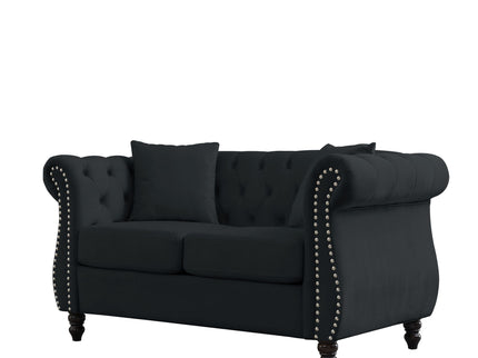 Chesterfield Sofa With Rolled Arms And Nailhead Trim