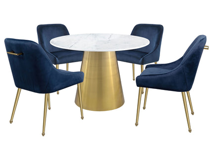 Earline - Round Dining Table - White Marble