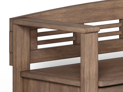 Adams - Entryway Storage Bench - Rustic Natural Aged Brown