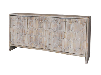 Accent Cabinet Farmhouse Style 4 Door Wooden Cabinet Sideboard Buffet Server Cabinet Storage Cabinet, For Living Room, Entryway, Hallway, Office, Kitchen And Dining Room