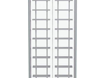 Wine Storage LED Curio Cabinet - Chrome