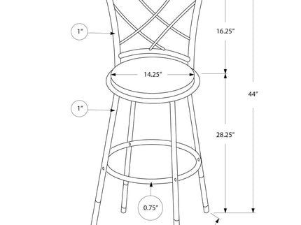 Swivel Stool Bar Height, Contemporary & Modern Style (Set of 2)