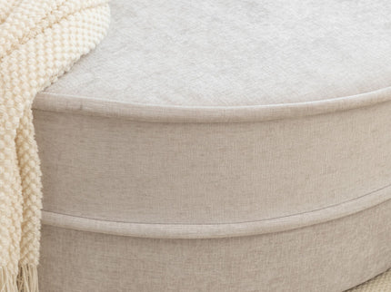 Modern Oversized Round Barrel Accent Chair With Ottoman
