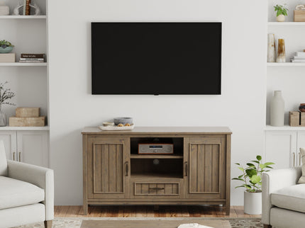 Lev - TV Media Stand - Smoky Brown
