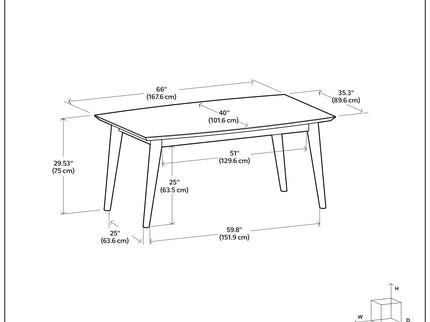 Draper - Dining Table, Rectangular Top