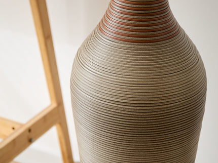 Tall Vase - Brown Decorative Floor Vase, Classic Neat Floor Vase Tall Freestanding Flower Holder, Artificial Rattan Vase, Floor Vase, Flower Holder For Home Decor - Gray