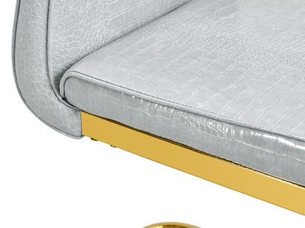 Elegant Design Alligator Skin Upholstered Dining Chairs