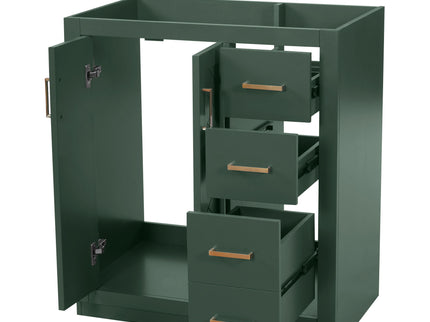 Retro Style Bathroom Vanity With 3 Drawers & Soft-Closing Doors