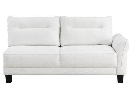Granholm - Upholstered Curved Arm Sectional Sofa - White
