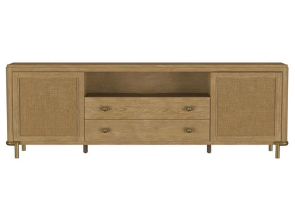 Arini Rattan Cane 2-door TV Stand Media Console Sand Wash