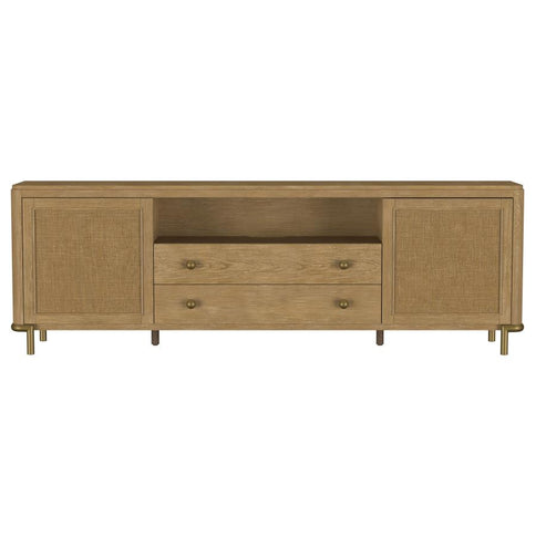 Arini Rattan Cane 2-door TV Stand Media Console Sand Wash