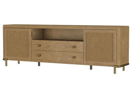 Arini Rattan Cane 2-door TV Stand Media Console Sand Wash