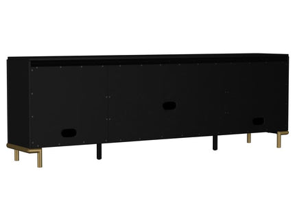 Arini Rattan Cane 2-door TV Stand Media Console Black